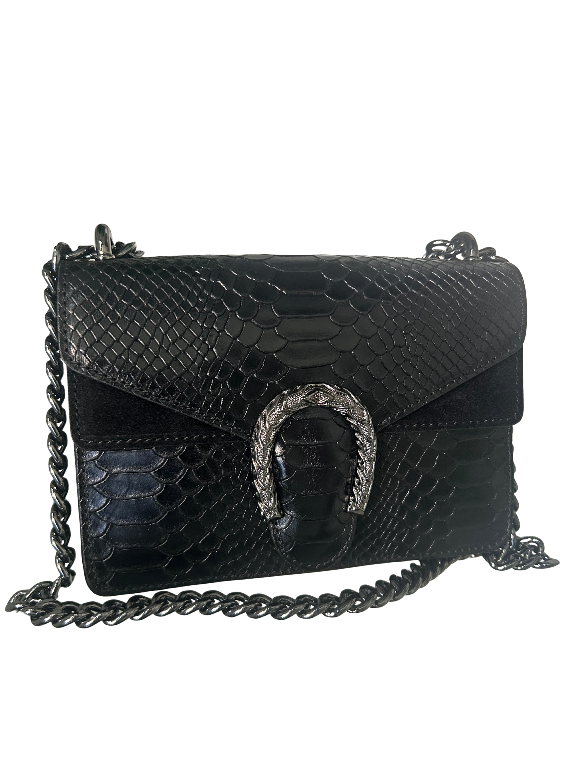 Borsa ferro di cavallo vera pelle
