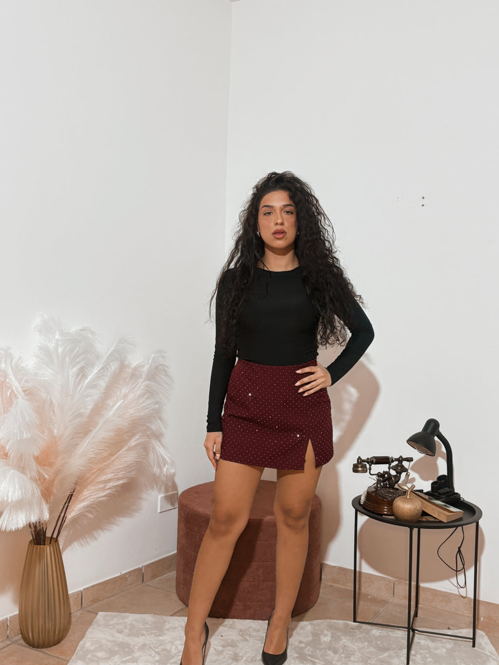 Gonna a pantaloncino glitter